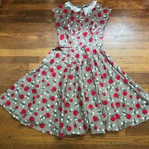 Modcloth Hell Bunny Vixen apple print dress